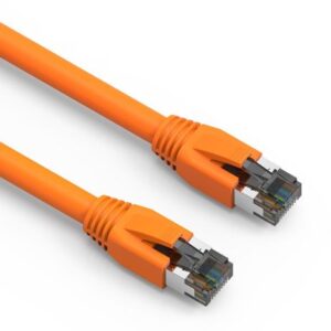 Cat8 Shielded Ethernet Patch Cable - 35 Feet - Orange